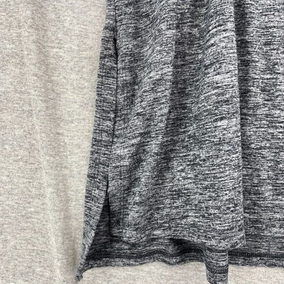 Aerie Shirt Womens Large Gray Sleeveless Drawstring Cowl Neck Split Sides Comfy - Picture 7 of 12